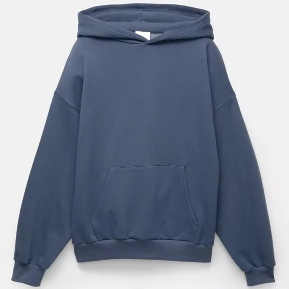 Organic Cotton Blue Hoodie - Picture 2 of 4